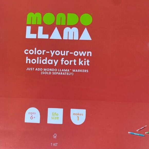 Christmas Craft Color-Your-Own Santa's Workshop Fort - Mondo Llama™ - Picture 4 of 8